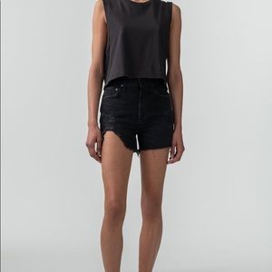 IN SEARCH OF agolde Dee shorts in seeker wash